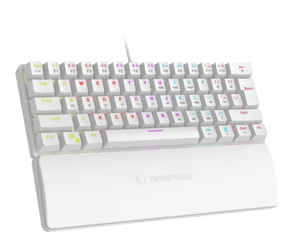 Klawiatura RAMPAGE PLOWER K60 WHITE Blue Switch PLOWERK60-WHITE